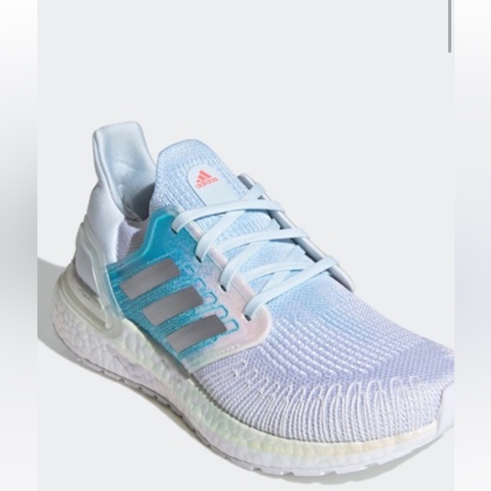 Adidas Primeblue White and Light Blue Running Shoes